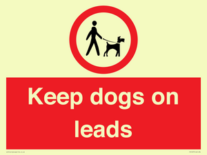 Keep dogs on leads